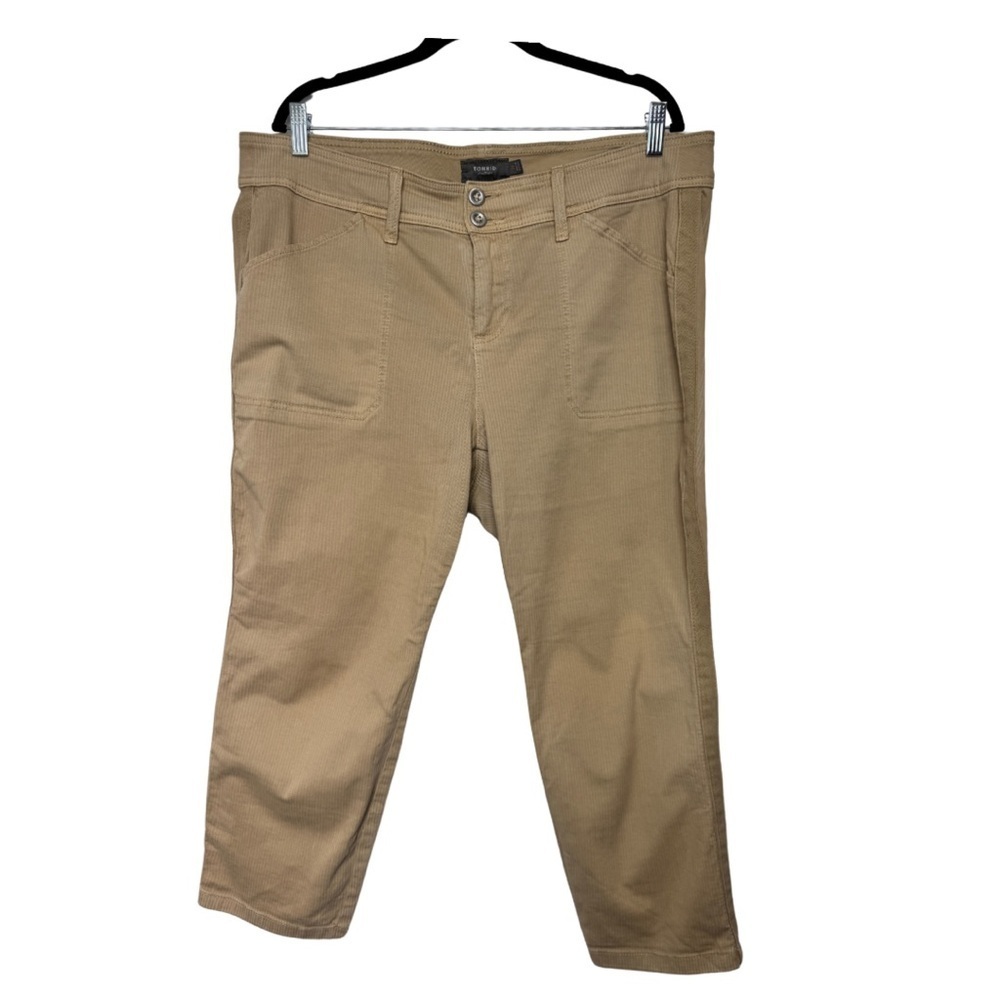 Torrid Thin Stripe Utility Pants Tan